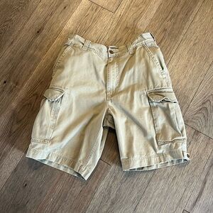 ABERCROMBIE & FITCH classic tan cargo shorts, size 32